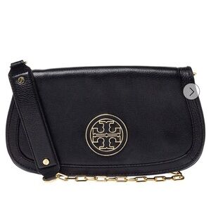 Tory Burch Black Leather Britten Crossbody Bag, no bag, barely used, 99% new